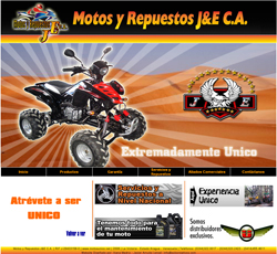 Website de Motos y Repuestos J&E C.A